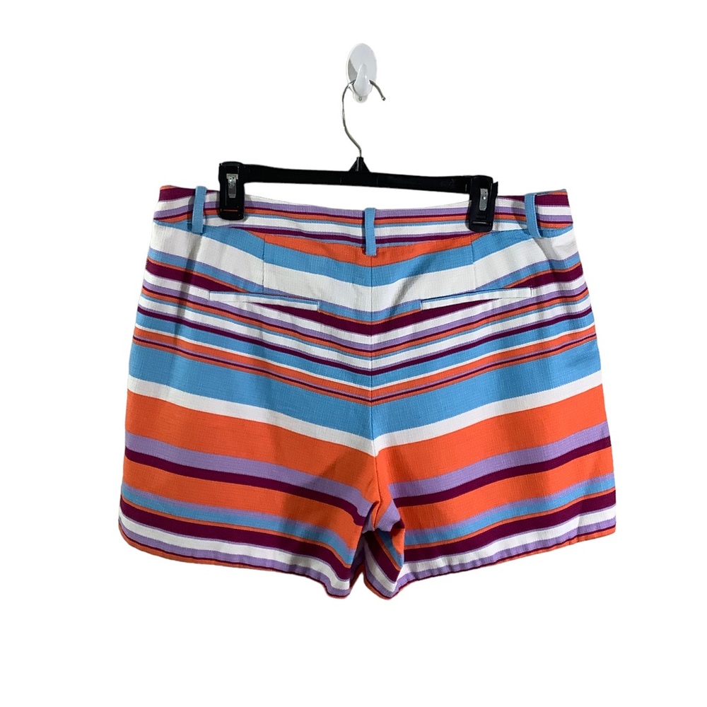 J. Crew Factory Multi-Color Pleated Striped Shorts - image 1